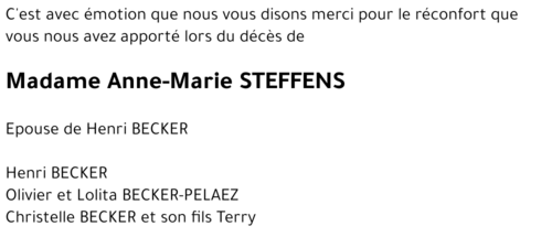 Anne-Marie STEFFENS