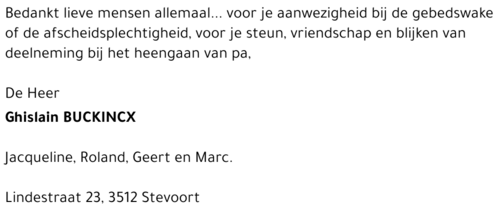 Ghislain BUCKINX