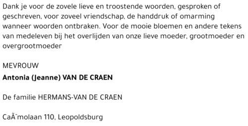 Antonia Van de Craen