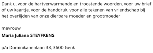 Maria Juliana STEYFKENS
