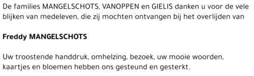 FREDDY MANGELSCHOTS