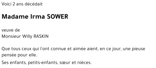 Irma SOWER