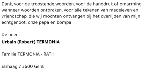 Urbain (Robert) TERMONIA