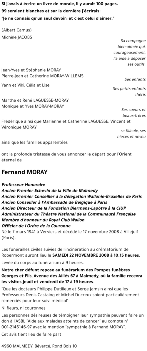 Fernand MORAY