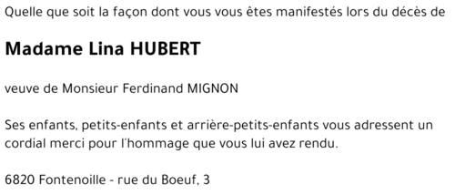 Lina HUBERT