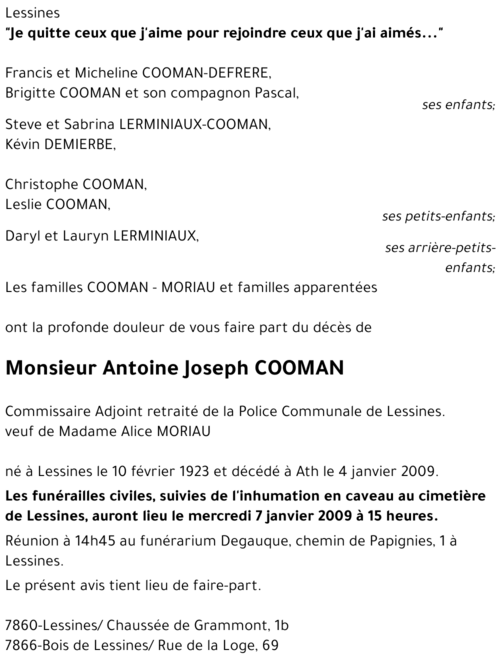 Antoine COOMAN
