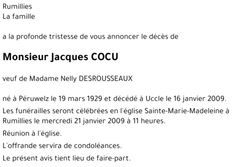 Jacques COCU