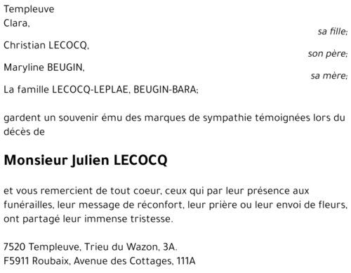 Julien LECOCQ