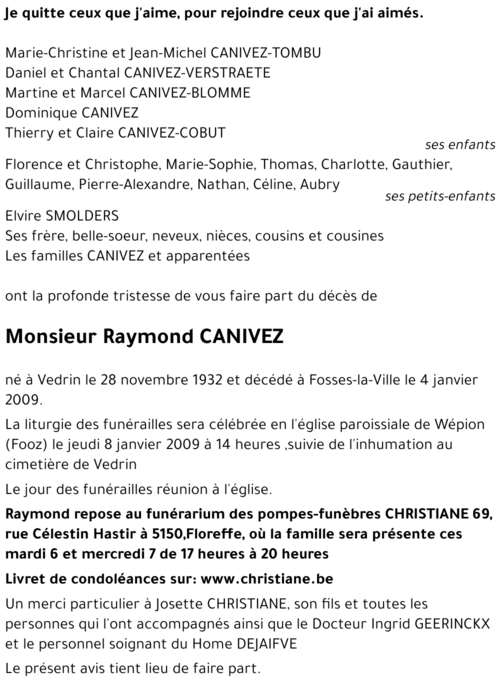 Raymond CANIVEZ