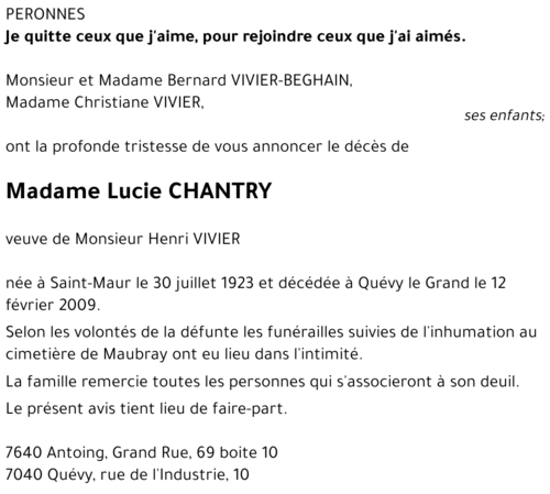 Lucie CHANTRY