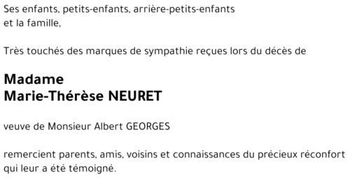 Marie-Thérèse NEURET