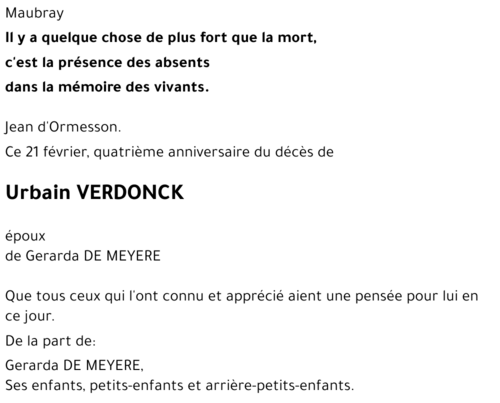 Urbain VERDONCK
