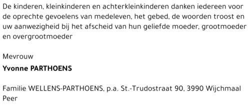 Yvonne PARTHOENS