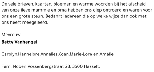 Betty Vanhengel