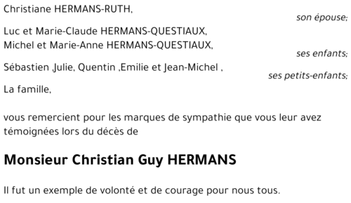 Christian Guy HERMANS