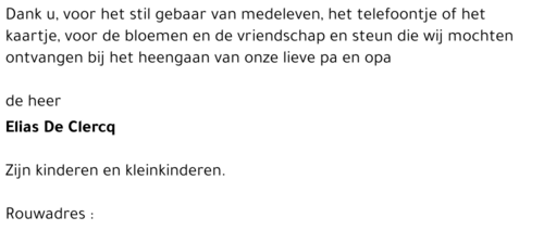 Elias DE CLERCQ