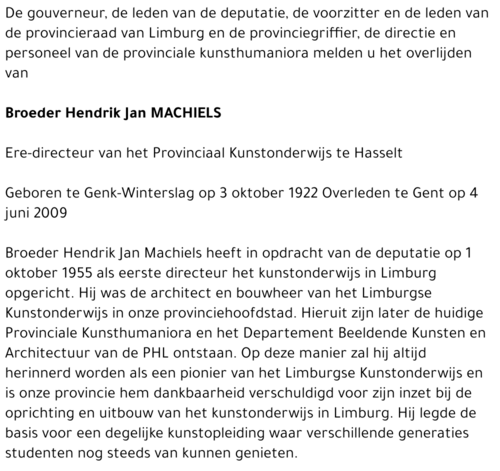 Broeder Hendrik Jan Machiels