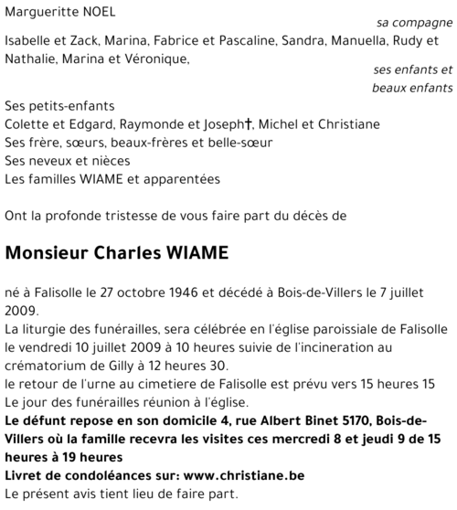 Charles WIAME