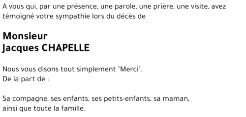 Jacques CHAPELLE