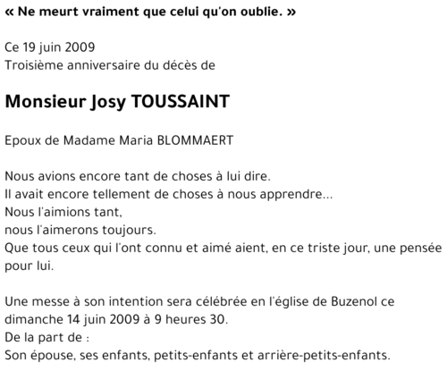Josy TOUSSAINT