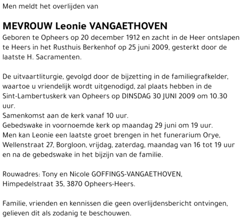 Leonie Vangaethoven