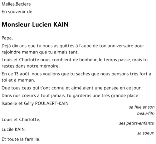 Lucien KAIN