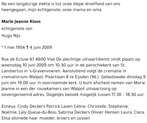 Marie Jeanne Kloos