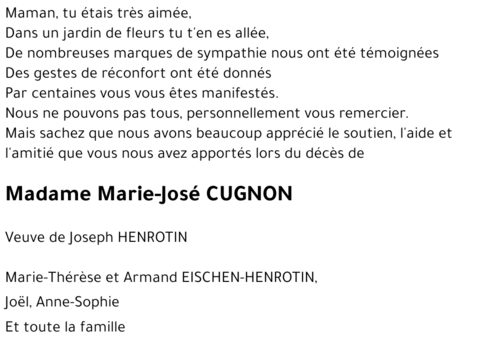 Marie-José CUGNON