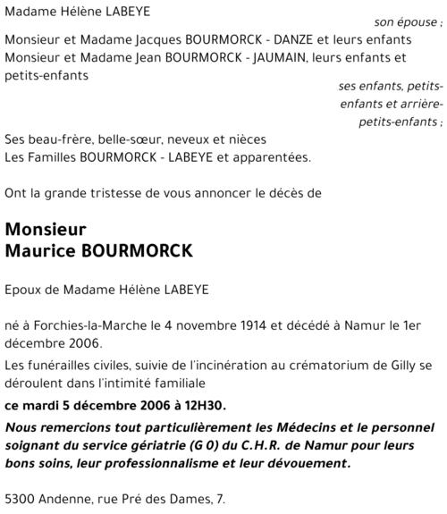 Maurice BOURMORCK