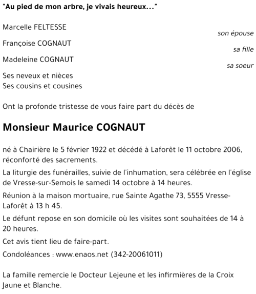 Maurice COGNAUT