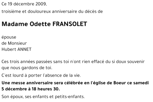 Odette FRANSOLET