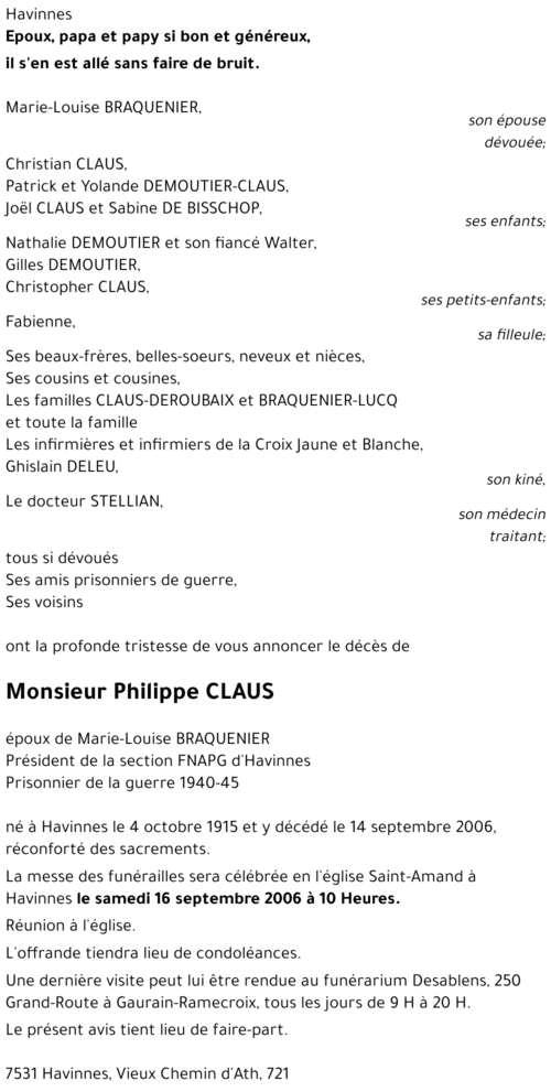 Philippe CLAUS