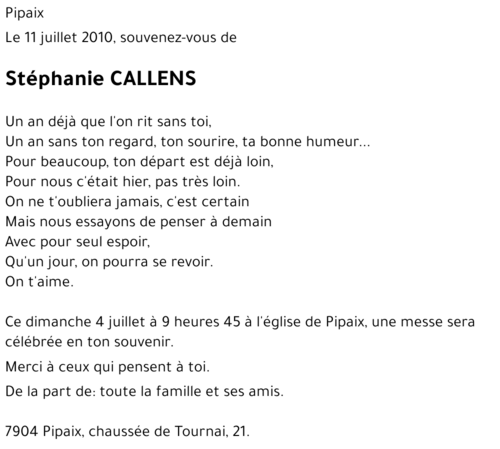 Stéphanie CALLENS