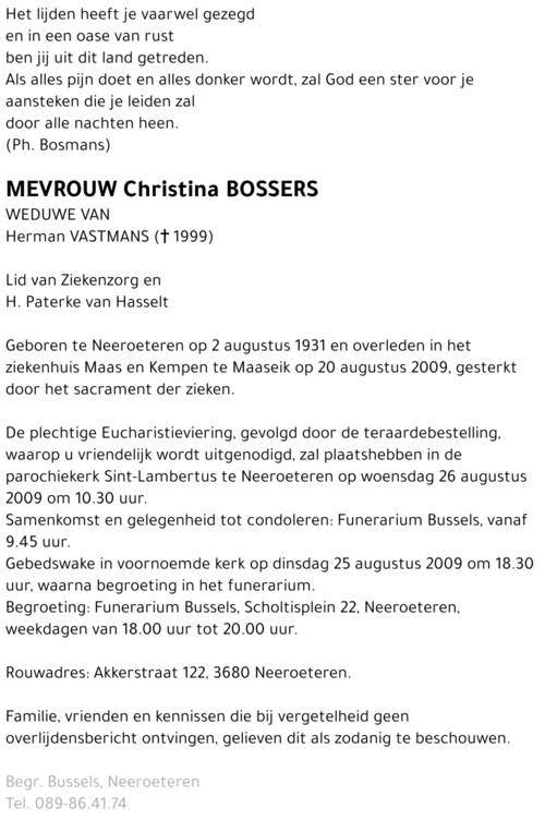 Christina Bossers