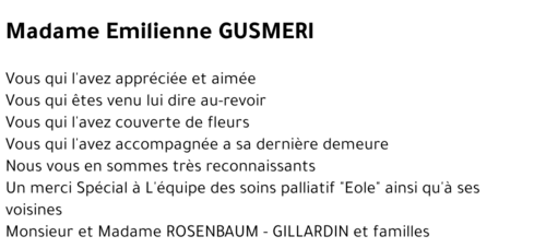 Emilienne GUSMERI