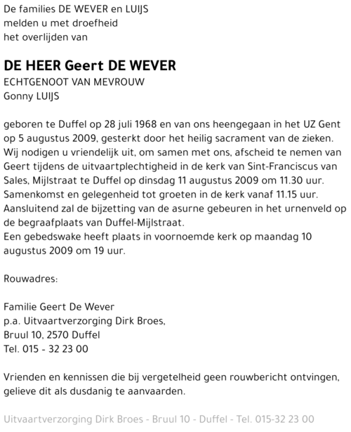 Geert De Wever