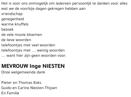 Inge NIESTEN