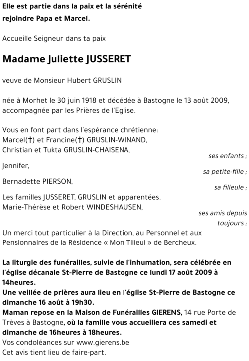 Juliette JUSSERET