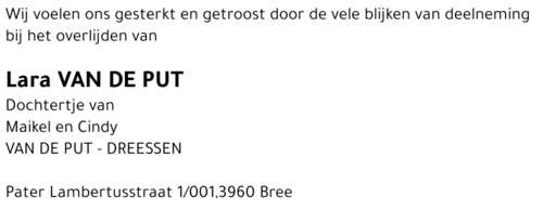 Lara van de Put