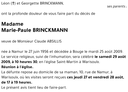 Marie-Paule BRINCKMANN
