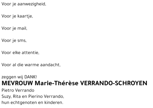 Marie-Thérèse SCHROYEN