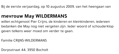 May Wildermans