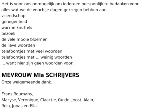 Mia Schrijvers
