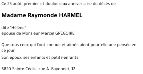 Raymonde HARMEL