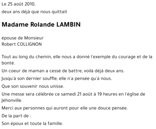 Rolande LAMBIN