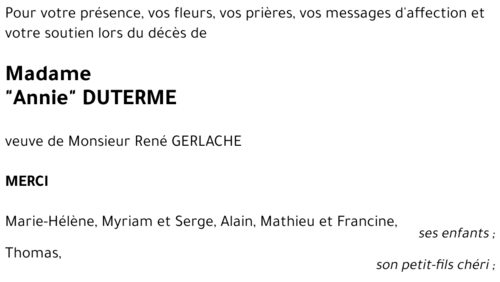 Anne-Marie DUTERME