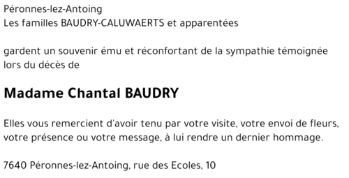 Chantal BAUDRY