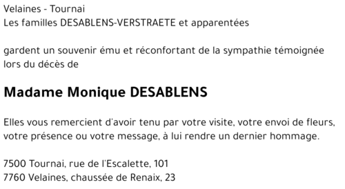 Monique DESABLENS