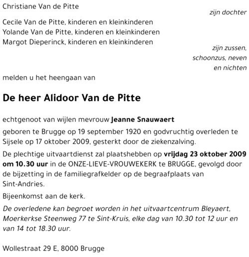 Alidoor Van de Pitte