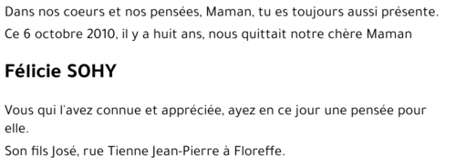 Félicie SOHY